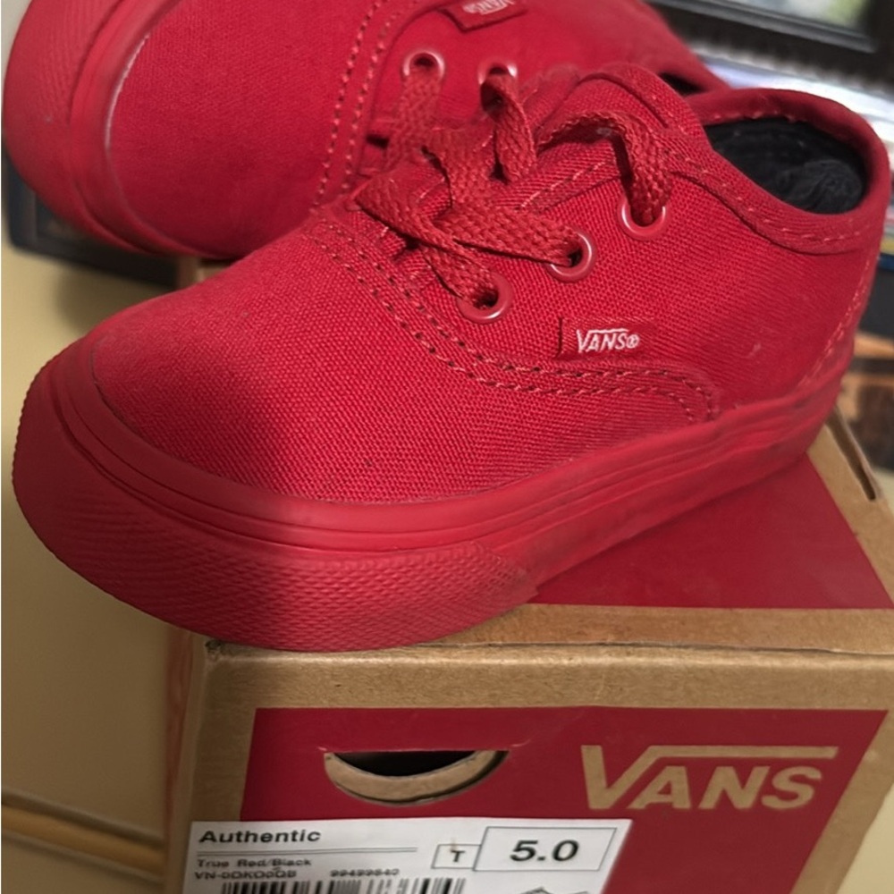 Vans Kids Classic Red Sneakers